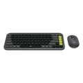 Kit Teclado e Mouse Logitech Pop Icon Cinza e Verde Sem Fio - 920-013056