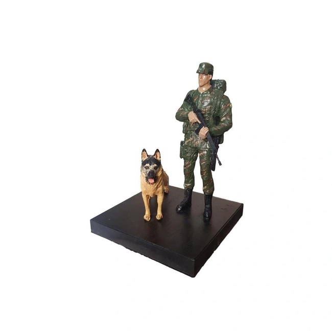 Boneco Soldado Exército Brasileiro Cachorro (Cães de Guerra)