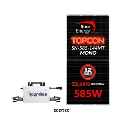 Gerador Edeltec Solar Micro Hoymiles 1,76 Kwp Mon. 220v Fibrometal (2k/585w)