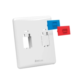 Placa Para Conector Keystone Enerbras 2 Furos Para Caixa 3 x 3