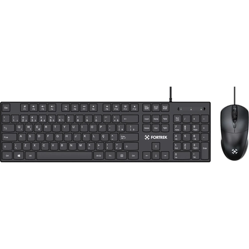 Kit Mouse e Teclado Fortrek C13 Office USB Preto - 84936