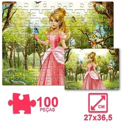 Quebra-cabeça Princesa Encantada 100 Peças -  2177