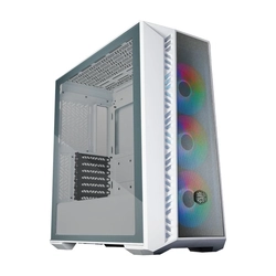 Gabinete Cooler Master Masterbox 520mesh Lateral de Vidro Temperado 3 Fans Argb 120mm Branco    Mb520-wgnn-s00