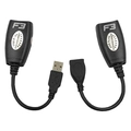 Cabo Extensor USB Via Cabo de Rede Jc-ad-2rj45 814