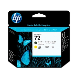 Cabeça De Impressão Hp 72 Preto Mate/amarelo Pluk - C9384a