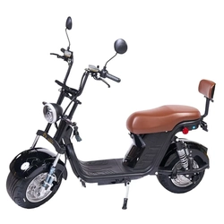 Scooter Elétrica X12 1000w - SEM CNH Preto Banco Marron