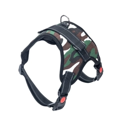 Peitoral Camuflado Verde para Cães