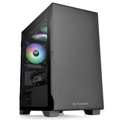 Gabinete Gamer Thermaltake S100 Tg, Lateral de Vidro, Micro case, 1x Fan, Preto - CA-1Q9-00S1WN-00