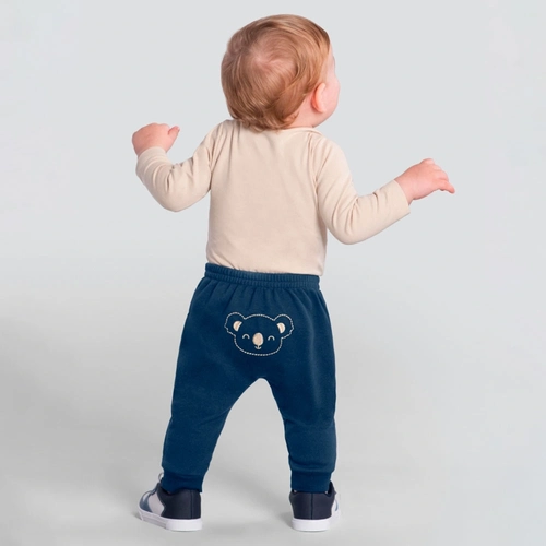 Calça Saruel Bordada Marinho Brandili - Masculina