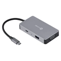 Hub Usb Tipo c / Type c 5 Em 1 Com 2 Hdmi + Vga + Usb 3.0 + Power Delivery (pd) 60w - Hc-5vga