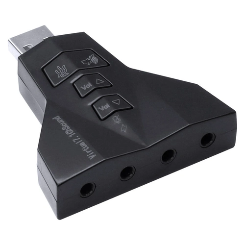 Adaptador Placa de Som Usb 4 Portas P2 - Compativel Com Ps3 - A4pusbm