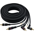 Cabo 2RCA Macho 90° + 2RCA Macho 5 Metros SU01525B Preto HYX