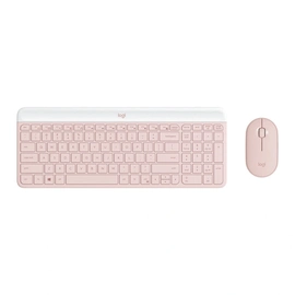 Kit Teclado e Mouse Logitech Mk470 Rosa Us - 920-011313-c