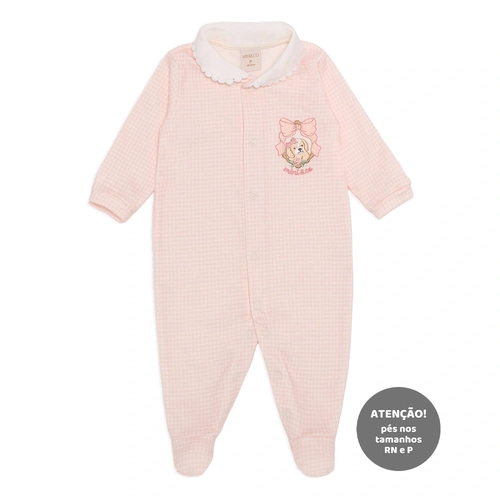 Macacão Manga Longa Estampado com Gola Bipartida Suedine Feminino –  Cachorrinhas