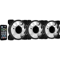 Kit 3 Coolers Mirage Aerocool 12 Argb Pro + Hub + Controle