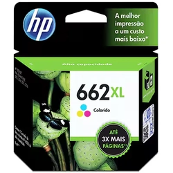 Cartucho de Tinta HP 662XL 8ml Colorido Original