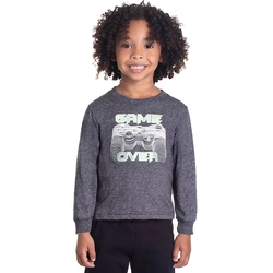 Camiseta Manga Longa Game Preto/Verde Randa Mundu - Masculina