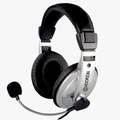 Fone De Ouvido Headset Com Microfone Prata F-014 Hoopson