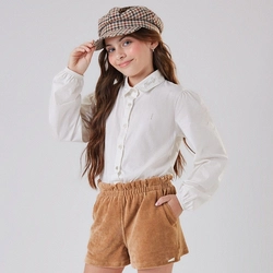 Camisa Manga Longa Gola Bordada Nina Go - Feminina