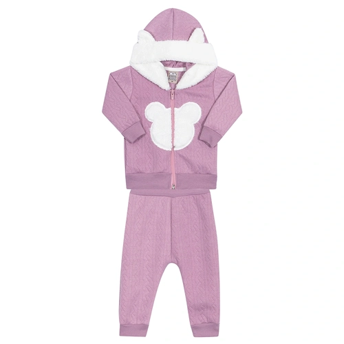 Conjunto Casaco Matelasse Bebê Orquídea Randa Mundu - Feminino