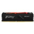 Memória DDR4 8GB 2666MHz Kingston Fury Beast RGB - KF426C16BBA/8