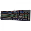 Teclado Gamer Mecânico Redragon Valheim Rainbow Preto - K608-R PT Brown