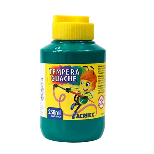 Tinta Guache 511 Verde Bandeira 250ml Acrilex