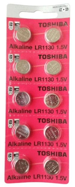 LR1130 Toshiba - 1,5V cartela c/10un.
