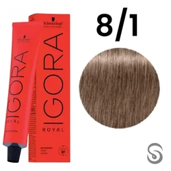 Schwarzkopf Igora Royal Coloração 8/1 Louro Claro Cendré 60ml