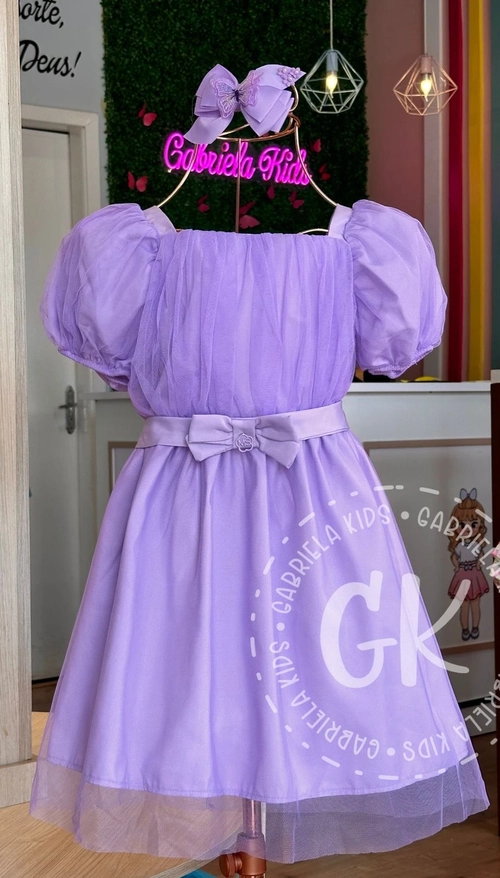 Vestido Lilas Tule