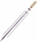 Espeto Giratório Tridente Inox 50cm