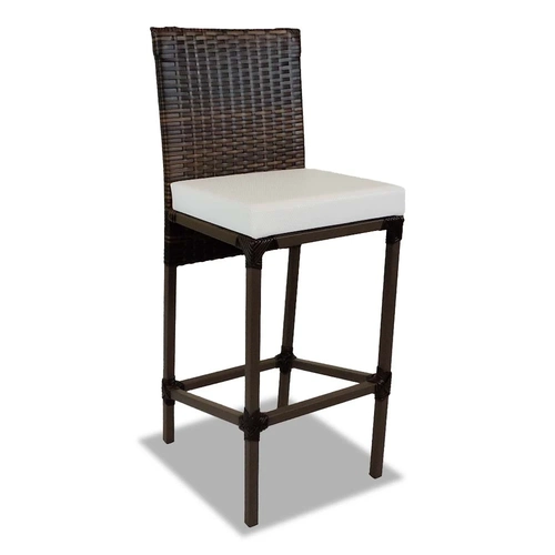 Banqueta de Fibra Sintética e Alumínio com Pintura Epóxi  Estofada Dourados