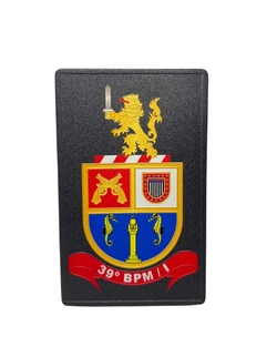 Brasão emborrachado 39º BPMI-  Retangular