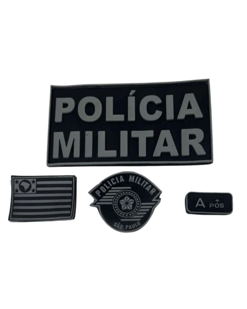 KIT emborrachado - logo monocromático - 4 Peças