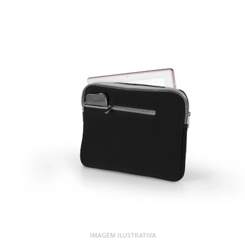 Case Neoprene para Notebook Até 15,6 Polegadas Preto e Cinza Bo400