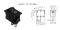 Mini Chave Gangorra Kcd11-101 Liga/desliga 3a 250v Pt