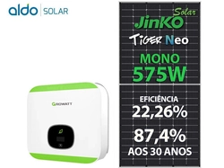Gerador De Energia Solar Growatt Ondulada Romagnole Growatt Gf 2,88kwp Jinko Tiger Neo Mono 575w Min 3kw 2mppt Mono 220v