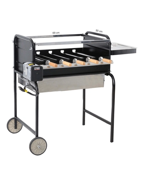 Kit Giratório em Aço Carbono 5/50Cm com 6 Espetos