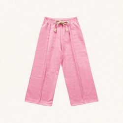 Calça Malha Wide Leg Cordão Fakini - Feminina