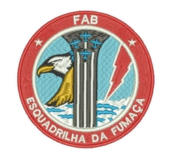 Bordado Termocolante FAB Esquadrilha da Fumaça (Vermelho)