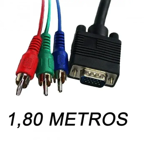 CABO HDB15 ( VGA ) X 3RCA VIDEO COMPONENTE 1.8MT