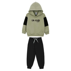 Conjunto Recortes com Capuz e Calça Moletom Lik Kids - Masculino