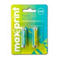 Pilha Alcalina AAA 1,5V 2 Unidades Maxprint