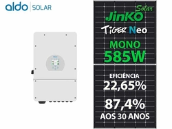 Gerador De Energia Solar Deye Hibrido Sem Estrutura Deye Gfh 6,435kwp Jinko Neo 585w Sun 8kw 2mppt 127/220v