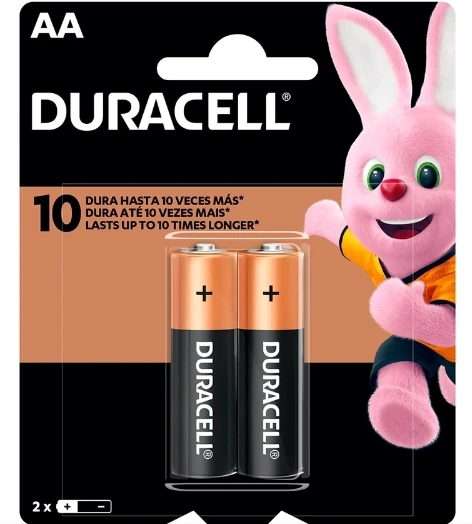 Pilha Alcalina, Duracell, Pequena, AA 2UN