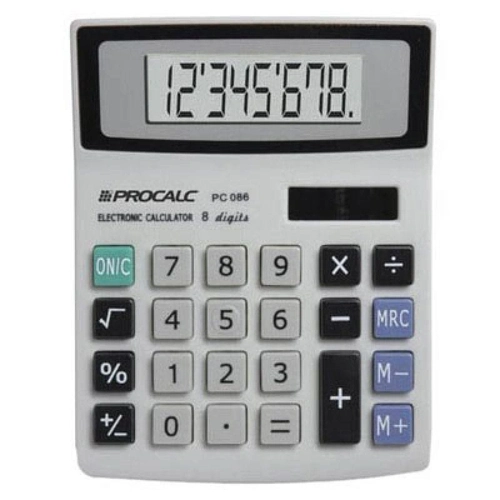 CALCULADORA MESA 8 DIGITOS PC086 PROCALC