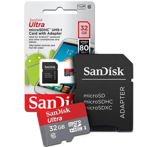 CARTAO DE MEMORIA MICROSD 32GB ULTRA+ADAP SANDISK