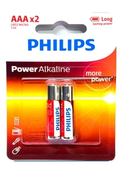 Pilha AAA Philips c/2 unidades. Alcalina