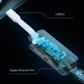 Adaptador de Rede Usb 3.0 Tipo c Para Ethernet Lan Rj45 Gigabit  Ue300c Tp-link - Cor Branco