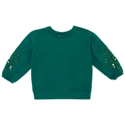 Blusa Moletom Manga Longa com Bordado Vazado Milon - Feminina